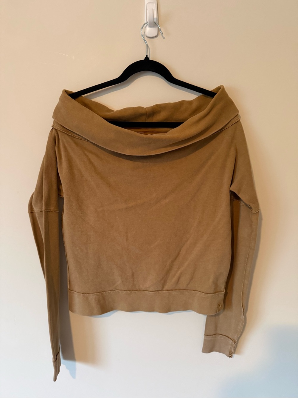 363. Free People Not The Same Off The Shoulder Top in the "Iced Coffee"